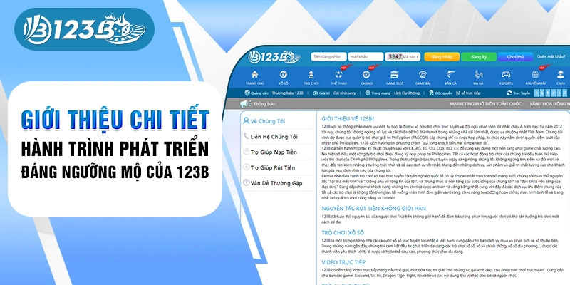 Giới thiệu chi tiết hành trình nỗ lực đáng ngưỡng mộ của 123B