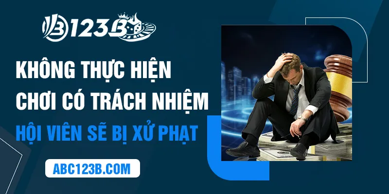 Không thực hiện chơi có trách nhiệm hội viên sẽ bị xử phạt